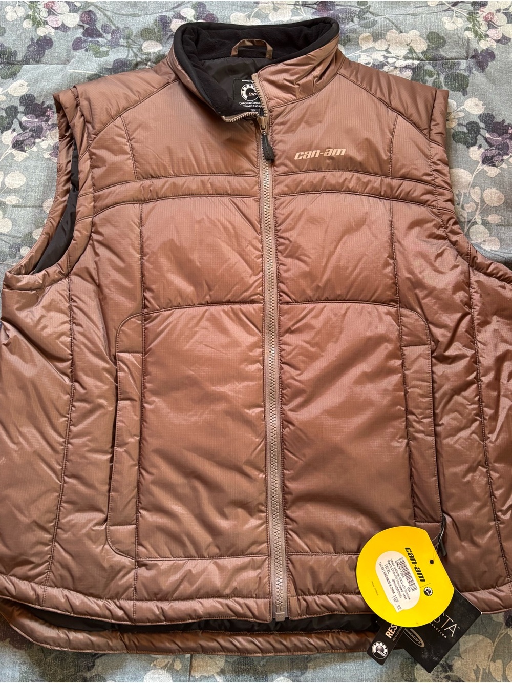 Men's Quilted Brown Puffer Vest